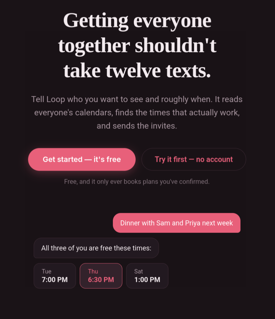 Landing page